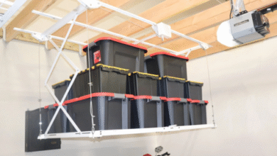 retractable garage ceiling storage